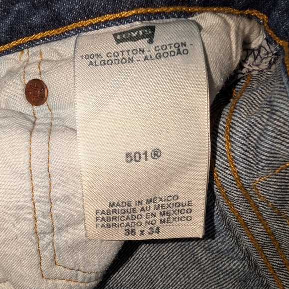 Levi's Blue Straight-Leg Jeans Classic Denim 36x34 - Picture 3 of 8